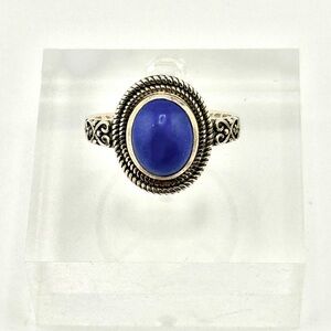 925 Solid Sterling Silver Lapis Lazuli Ring Size 7
